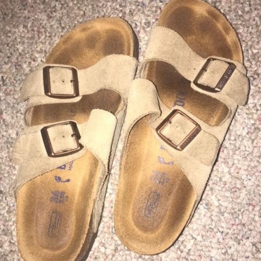 Arizona Suede Leather Taupe Soft Bed